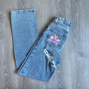 Playboy By PacSun Light Blue Back Slash Boyfriend
Jeans